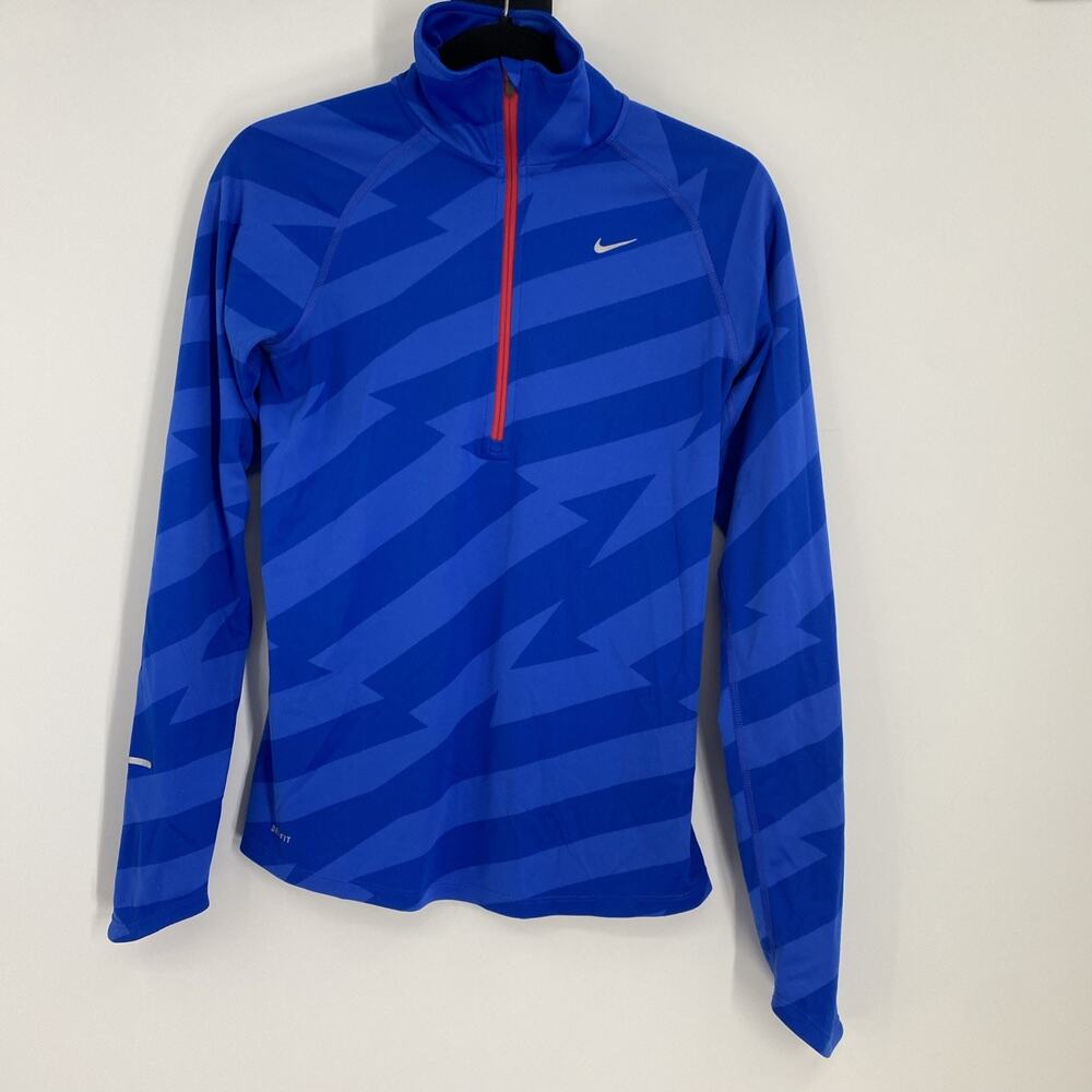 Nike Running 1/2 Zip Shirt Women’s Size Small Logo Reflective Dri Fit 629